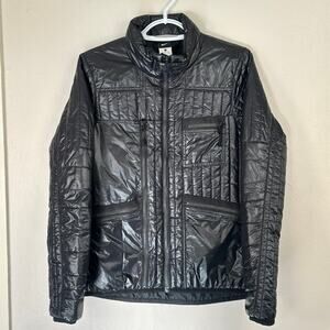 NWOT Nike Glossy Black Puffer Jacket- Lightweight Primaloft Size L Athleisure